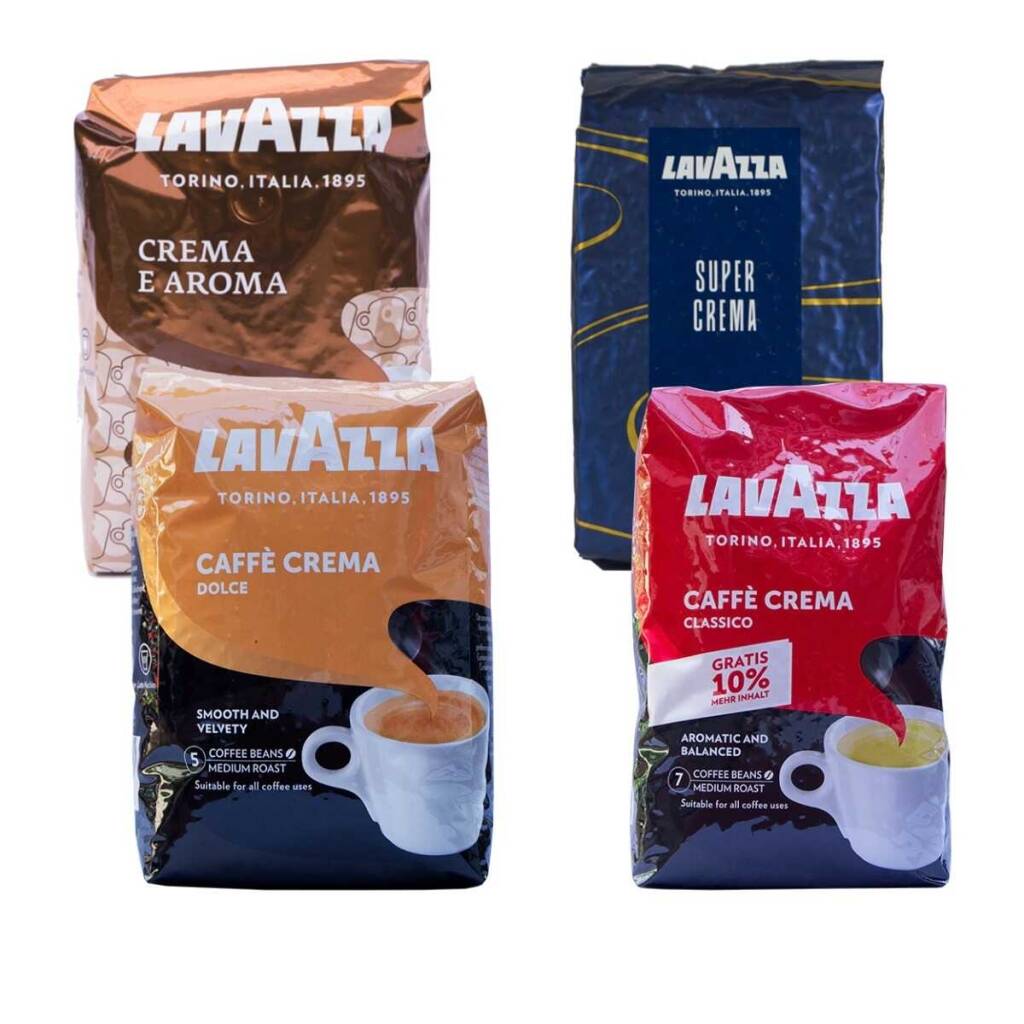Lavazza Crema Degustační balíček - kávová zrna - 4 x 1 kg