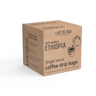 100% arabica Etiopie – Single Serve Coffee Drip Bags – 14 ks